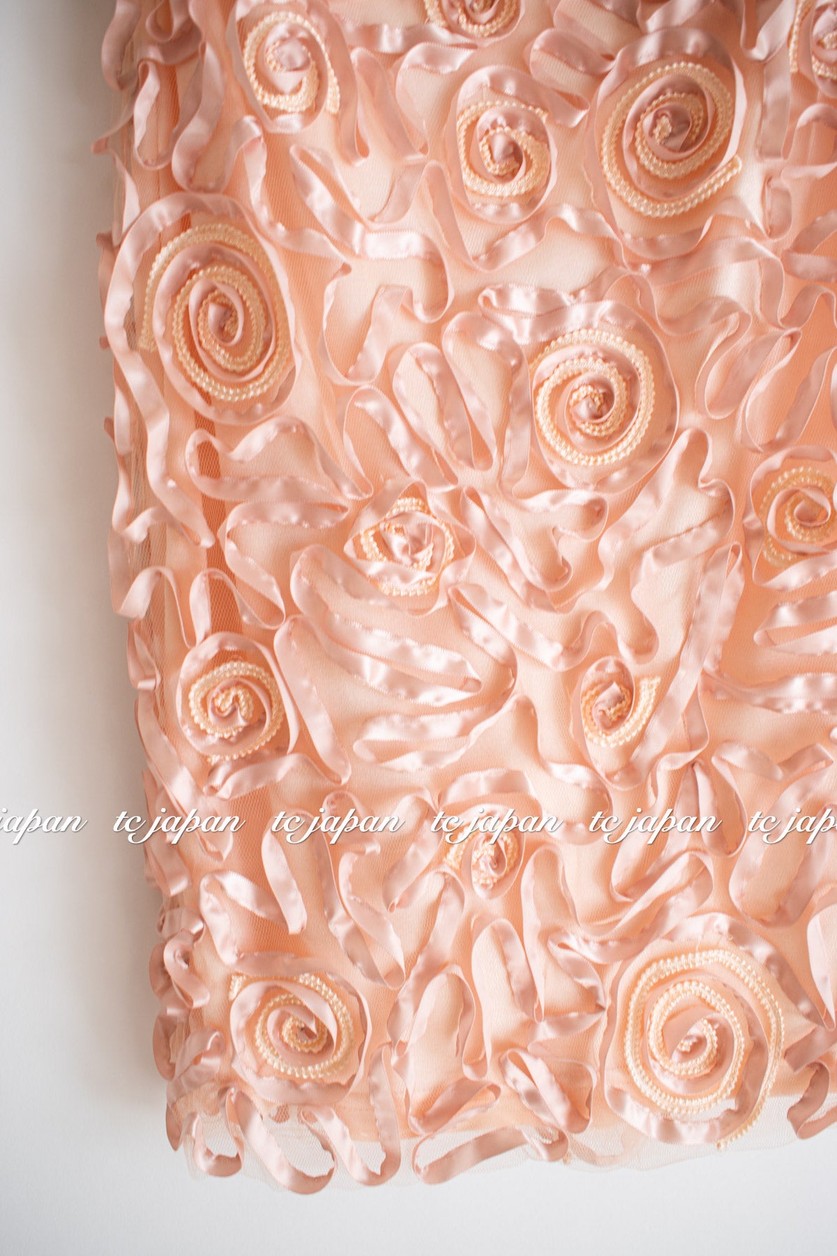 Sue Wong Ribbon Peach Strapless Sheath Dress NEW US4 スーワン ピーチ カクテル パーティー リボン・ワンピース 新品紙タグ付(日本7大-9)即発