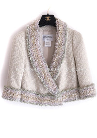CHANEL 13C Multicolor Fringe Jacket Tops 36 38 シャネル ベルサイユ マルチカラー フリンジ ジャケット トップス 即発