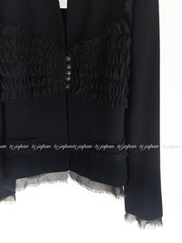 CHANEL 04S Black CC Logo Buttons Wool Jacket Naomi Watts 36 38 シャネル 定番 ブラック ココボタン ウール ジャケット 冠婚葬祭 即発