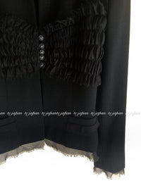 CHANEL 04S Black CC Logo Buttons Wool Jacket Naomi Watts 36 38 シャネル 定番 ブラック ココボタン ウール ジャケット 冠婚葬祭 即発
