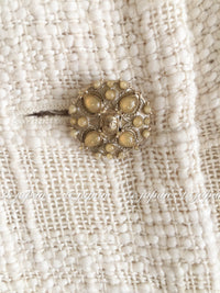 CHANEL 12PF Gripoix Button Ivory Tweed Jacket 36 38 シャネル グリポア宝石ボタン・アイボリー・ツイード・ジャケット 即発