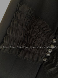 CHANEL 04S Black CC Logo Buttons Wool Jacket Naomi Watts 36 38 シャネル 定番 ブラック ココボタン ウール ジャケット 冠婚葬祭 即発