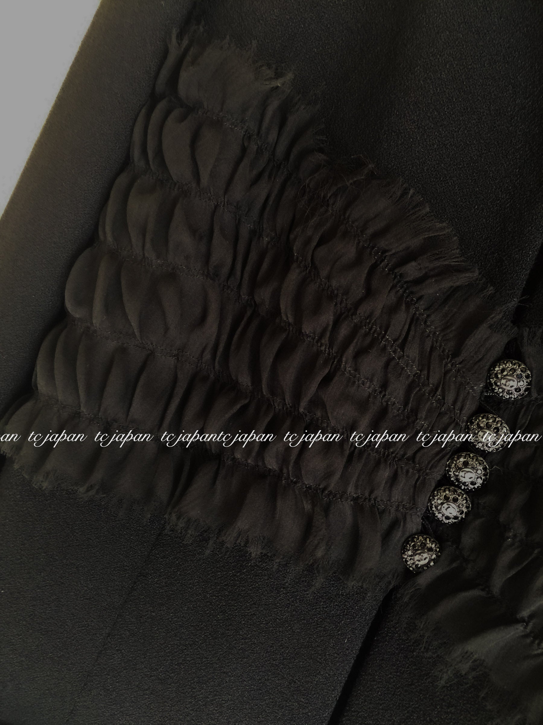 CHANEL 04S Black CC Logo Buttons Wool Jacket Naomi Watts 36 38 シャネル 定番 ブラック ココボタン ウール ジャケット 冠婚葬祭 即発