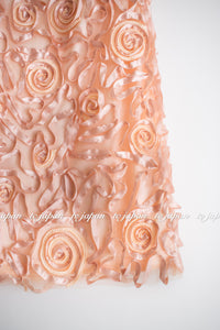 Sue Wong Ribbon Peach Strapless Sheath Dress NEW US4 スーワン ピーチ カクテル パーティー リボン・ワンピース 新品紙タグ付(日本7大-9)即発