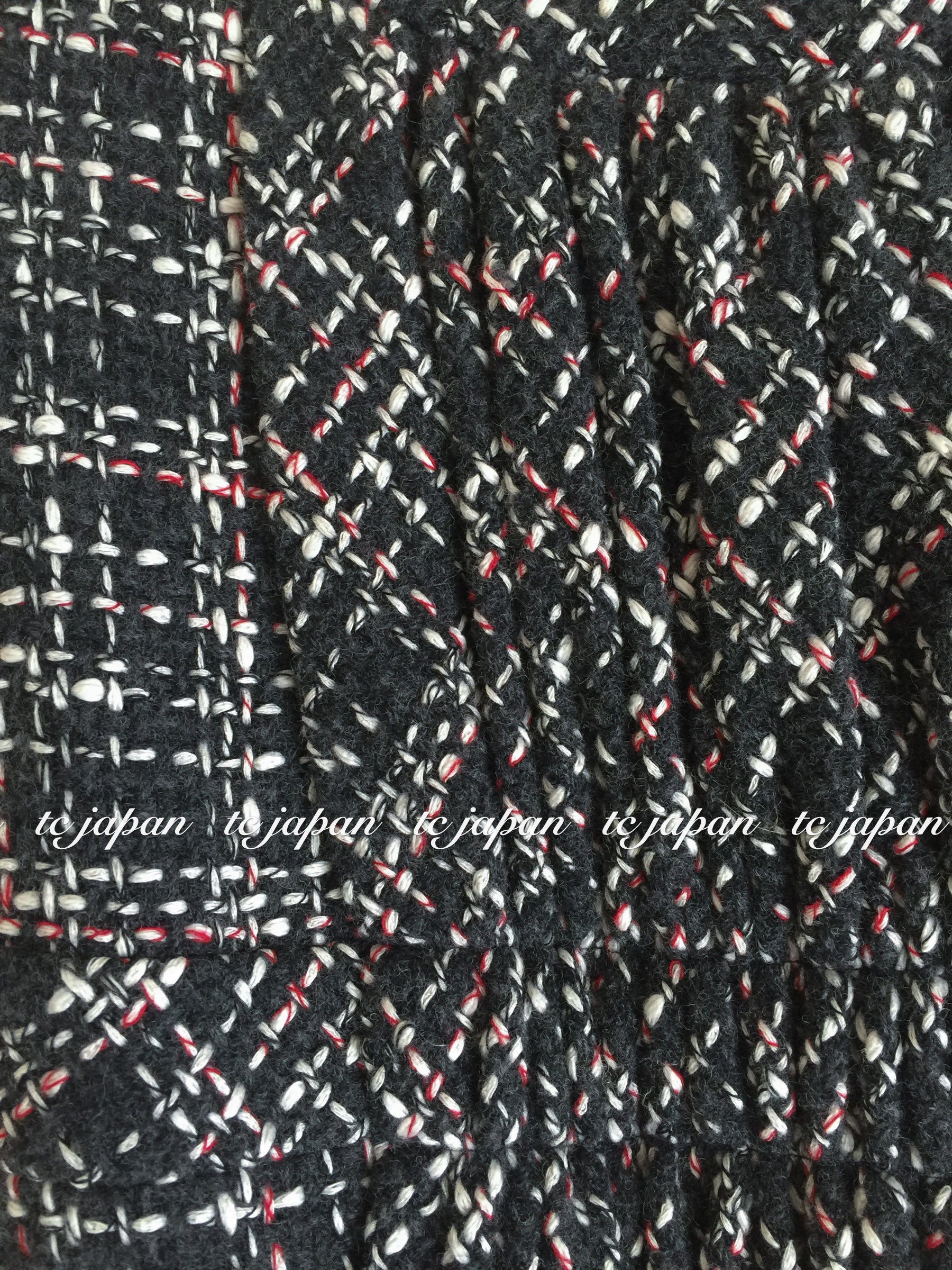 CHANEL 16B Charcoal Gray Tweed Dress 38 シャネル チャコールグレー ウール ツイード ワンピース 即発