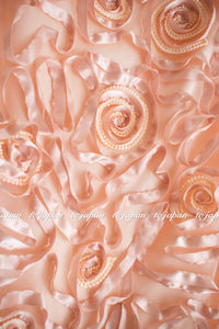 Sue Wong Ribbon Peach Strapless Sheath Dress NEW US4 スーワン ピーチ カクテル パーティー リボン・ワンピース 新品紙タグ付(日本7大-9)即発