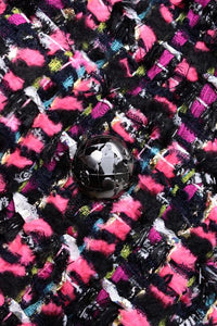 CHANEL 13A Lesage Pink Black Multi Jacket Coat 34 36 38 40 シャネル ルサージュ ピンク ブラック マルチカラー ツイード ジャケット コート 即発