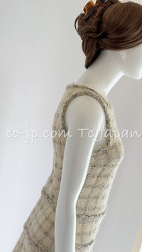 CHANEL 11A $6K Uma Thurman ivory Wool Gold Chain Dress 34 36 38 シャネル アイボリー・ウール・チェーン・ワンピース 即発