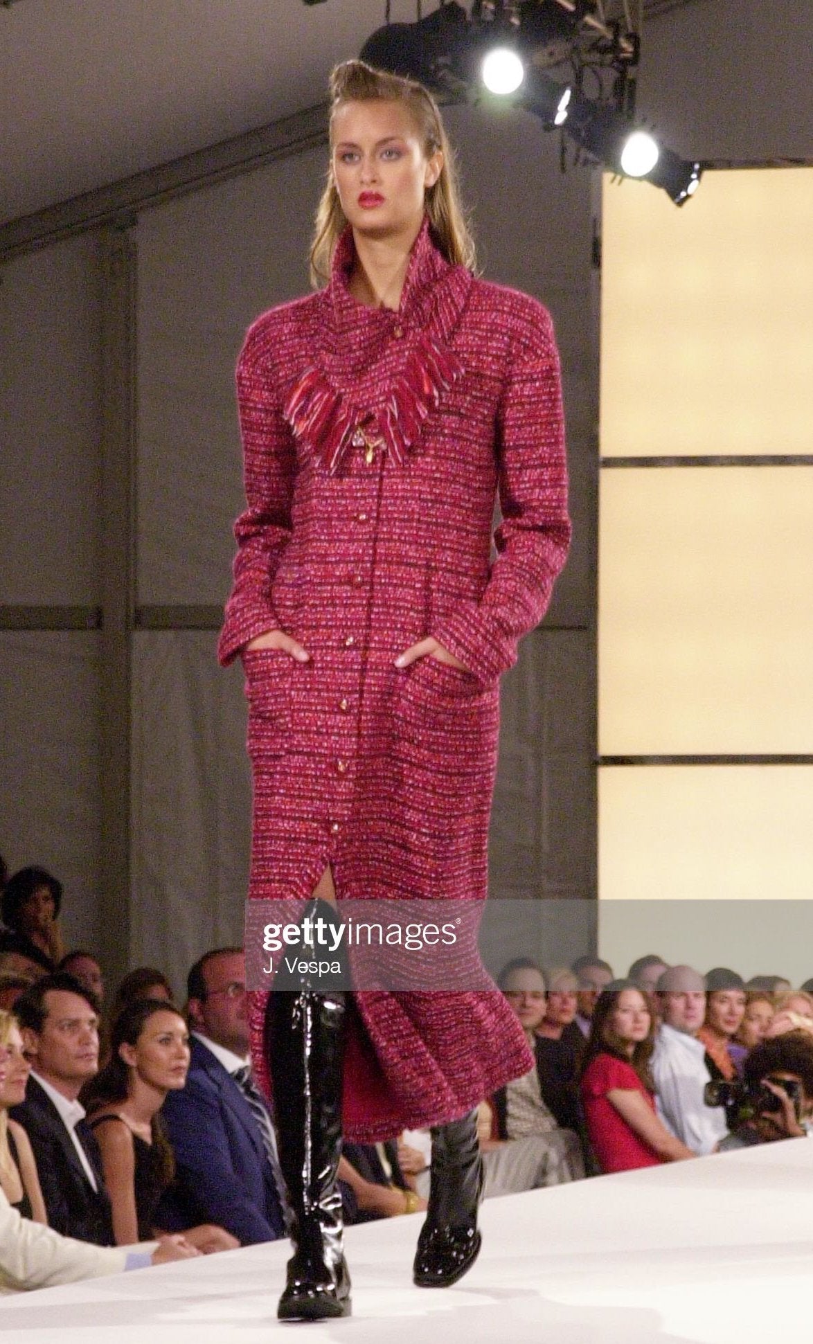 CHANEL 01A Red Wool Tweed Jacket 34 36 38 40 シャネル レッド ウール ツイード ジャケット 即発