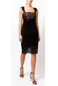 CHANEL 07A Black Lace Velvet Vintage Party Cocktail Dress 38 40 42 シャネル スーパーモデル レース・ブラック・ベルベット ドレス ヴィンテージ・ワンピース 即発