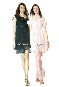 CHANEL 07S Dark Navy Silk Camellia Dress 42 シャネル ダークネイビー・シルク・カメリア・ワンピース 即発 - CHANEL TC JAPAN