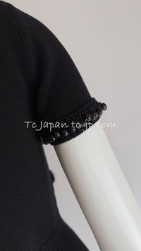 CHANEL 09A Black Beaded Wool Dress 36 シャネル ブラック・ビジュー装飾・ウール・ワンピース 即発