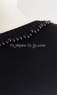 CHANEL 09A Black Beaded Wool Dress 36 シャネル ブラック・ビジュー装飾・ウール・ワンピース 即発