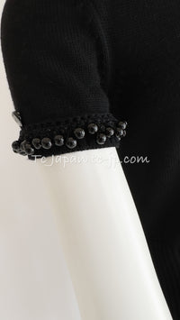 CHANEL 09A Black Beaded Wool Dress 36 シャネル ブラック・ビジュー装飾・ウール・ワンピース 即発