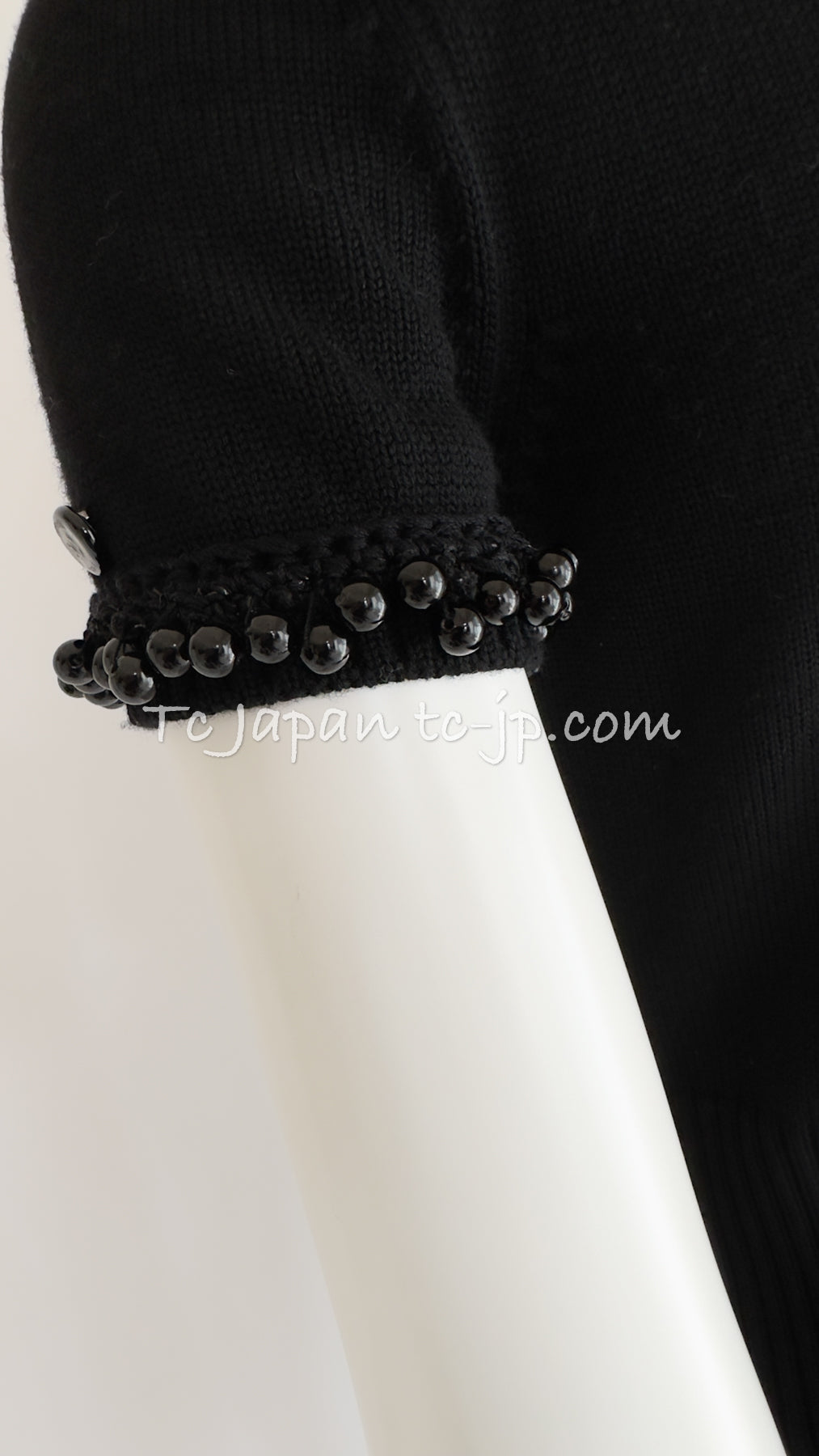 CHANEL 09A Black Beaded Wool Dress 36 シャネル ブラック・ビジュー装飾・ウール・ワンピース 即発