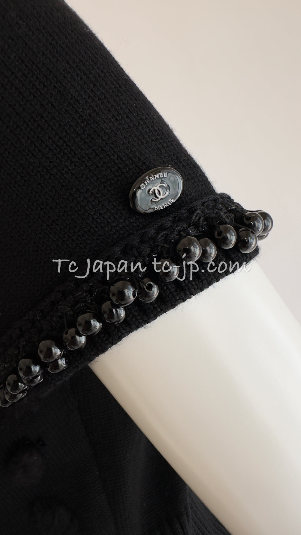 CHANEL 09A Black Beaded Wool Dress 36 シャネル ブラック・ビジュー装飾・ウール・ワンピース 即発