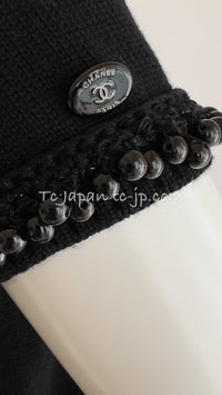 CHANEL 09A Black Beaded Wool Dress 36 シャネル ブラック・ビジュー装飾・ウール・ワンピース 即発