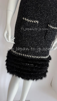 CHANEL 10A Black Fur Trimmed Cashmere Knit Dress 38 シャネル 安室奈美恵さん・ブラック・ファー・トリム・ニット・ワンピース 即発