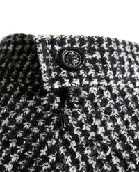CHANEL 14B Black White Wool Silk Tweed Dress 34 シャネル ブラック ホワイト ウール シルク ツイード ワンピース 即発