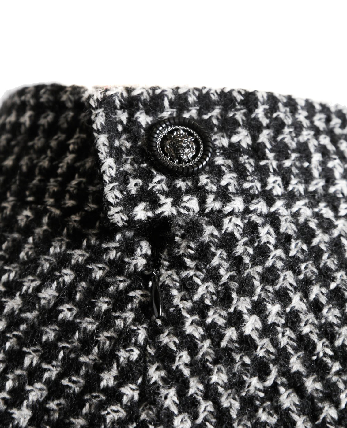 CHANEL 14B Black White Wool Silk Tweed Dress 34 シャネル ブラック ホワイト ウール シルク ツイード ワンピース 即発