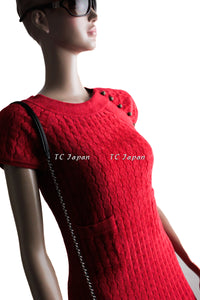 CHANEL 10PF Red Shanghai Dress 36 シャネル レッド・ストレッチ・ニット・ワンピース 即発 - TC JAPAN