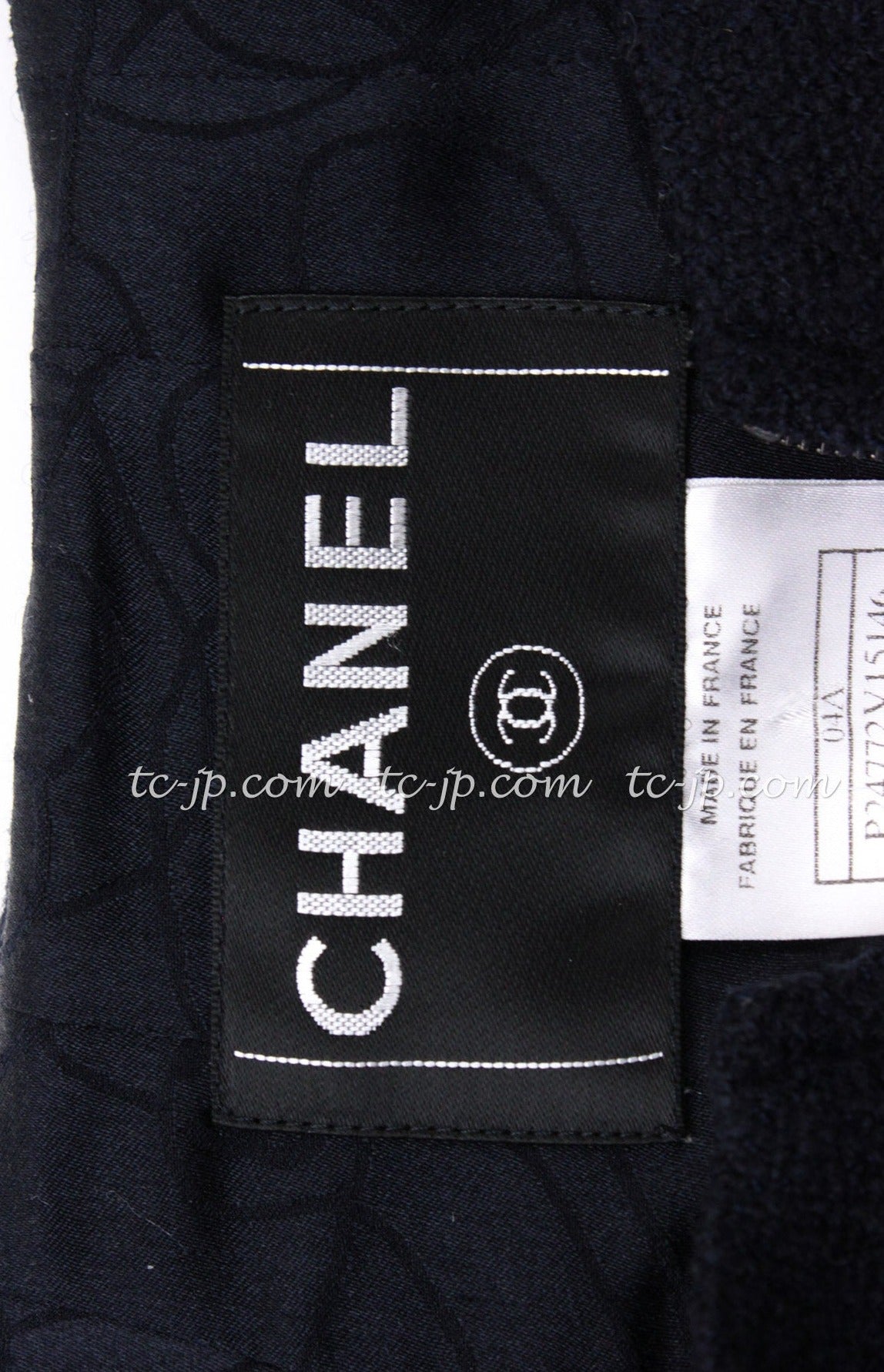 CHANEL 04A Red Navy Tricolor Zipper Tweed Jacket Skirt Suit 36 シャネル レッド ネイビー トリコロール ツイード ジャケット スカート スーツ 即発