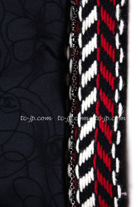 CHANEL 04A Red Navy Tricolor Zipper Tweed Jacket Skirt Suit 36 シャネル レッド ネイビー トリコロール ツイード ジャケット スカート スーツ 即発