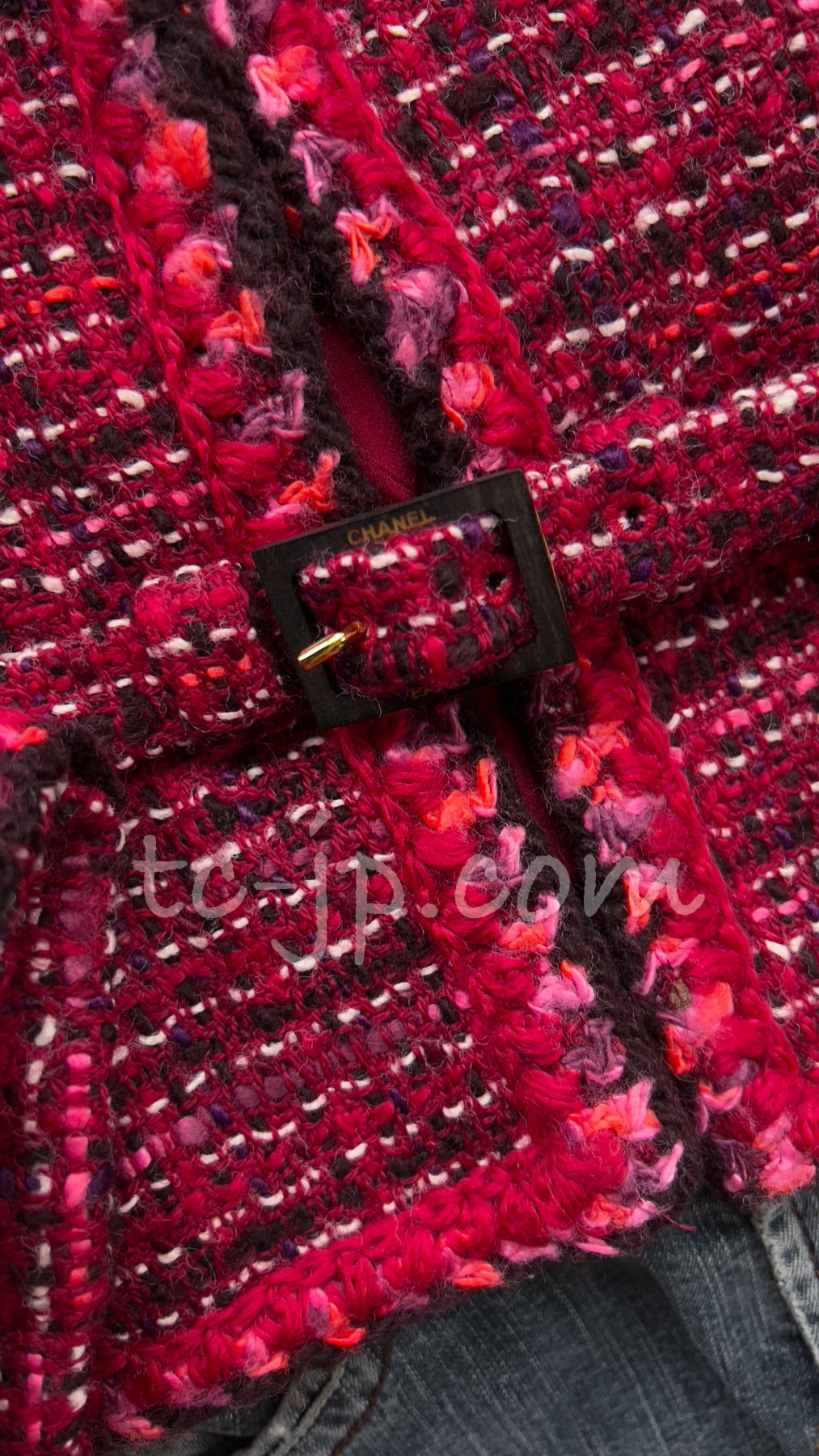 CHANEL 01A Red Wool Tweed Jacket 34 36 38 40 シャネル レッド ウール ツイード ジャケット 即発