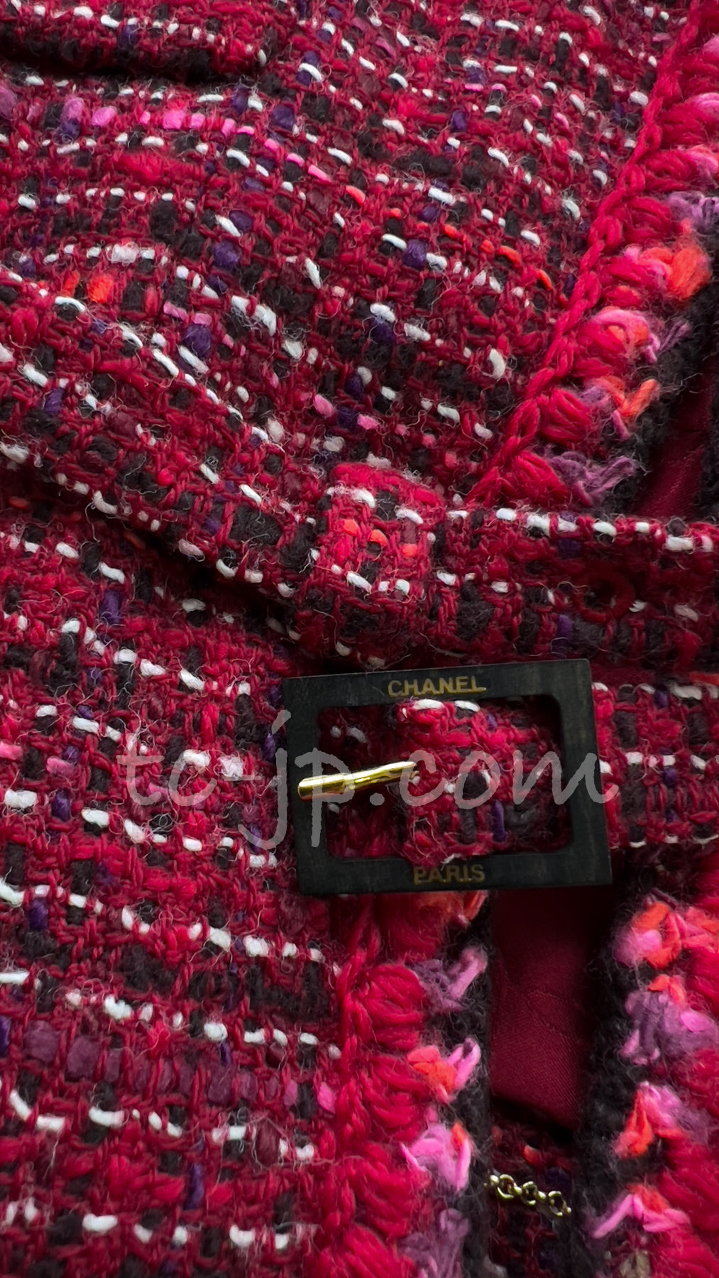 CHANEL 01A Red Wool Tweed Jacket 34 36 38 40 シャネル レッド ウール ツイード ジャケット 即発