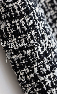 CHANEL 09S Black White Wool Cotton Tweed Skirt 34 シャネル ブラック ホワイト ウール コットン ツイード スカート 即発