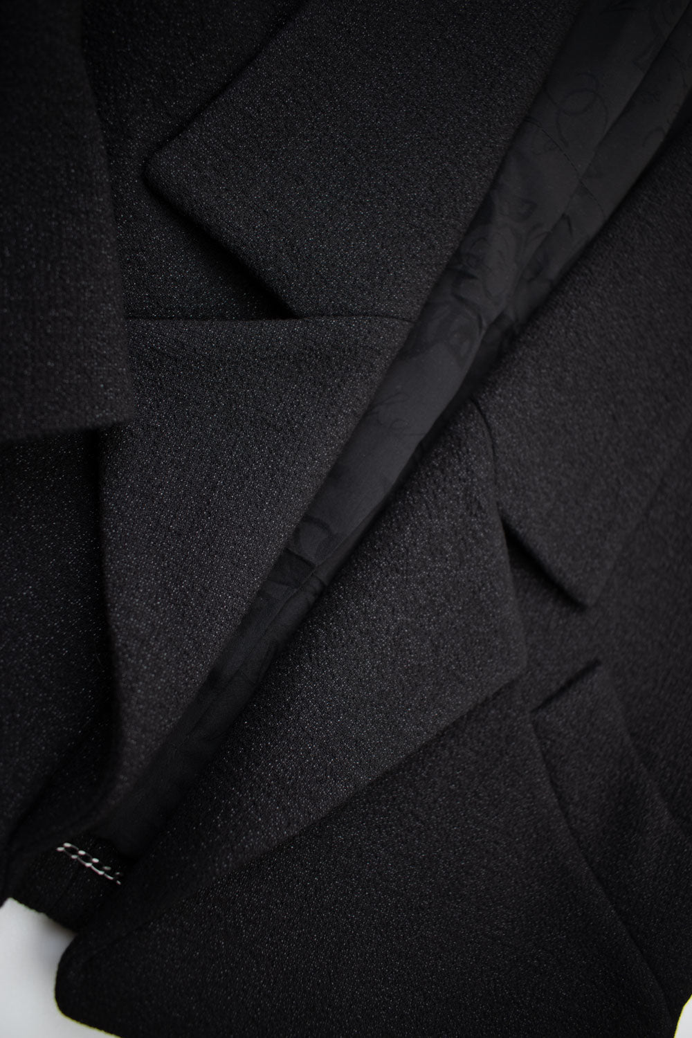 CHANEL 14B Black Metallic CC Buttons Wool Tweed Jacket 34 38 シャネル ブラック メタリック ココボタン ウール ツイード ジャケット 即発