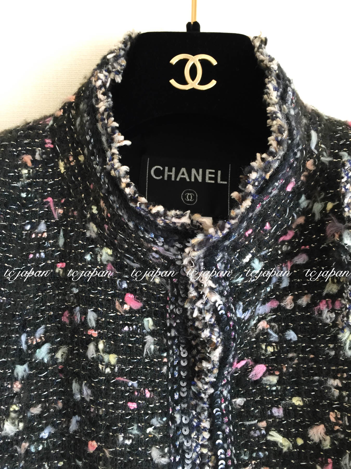 CHANEL 04A Multicolor Tweed Jacket Skirt Suit 38 シャネル マルチカラー ツイード ジャケット スカート スーツ 即発