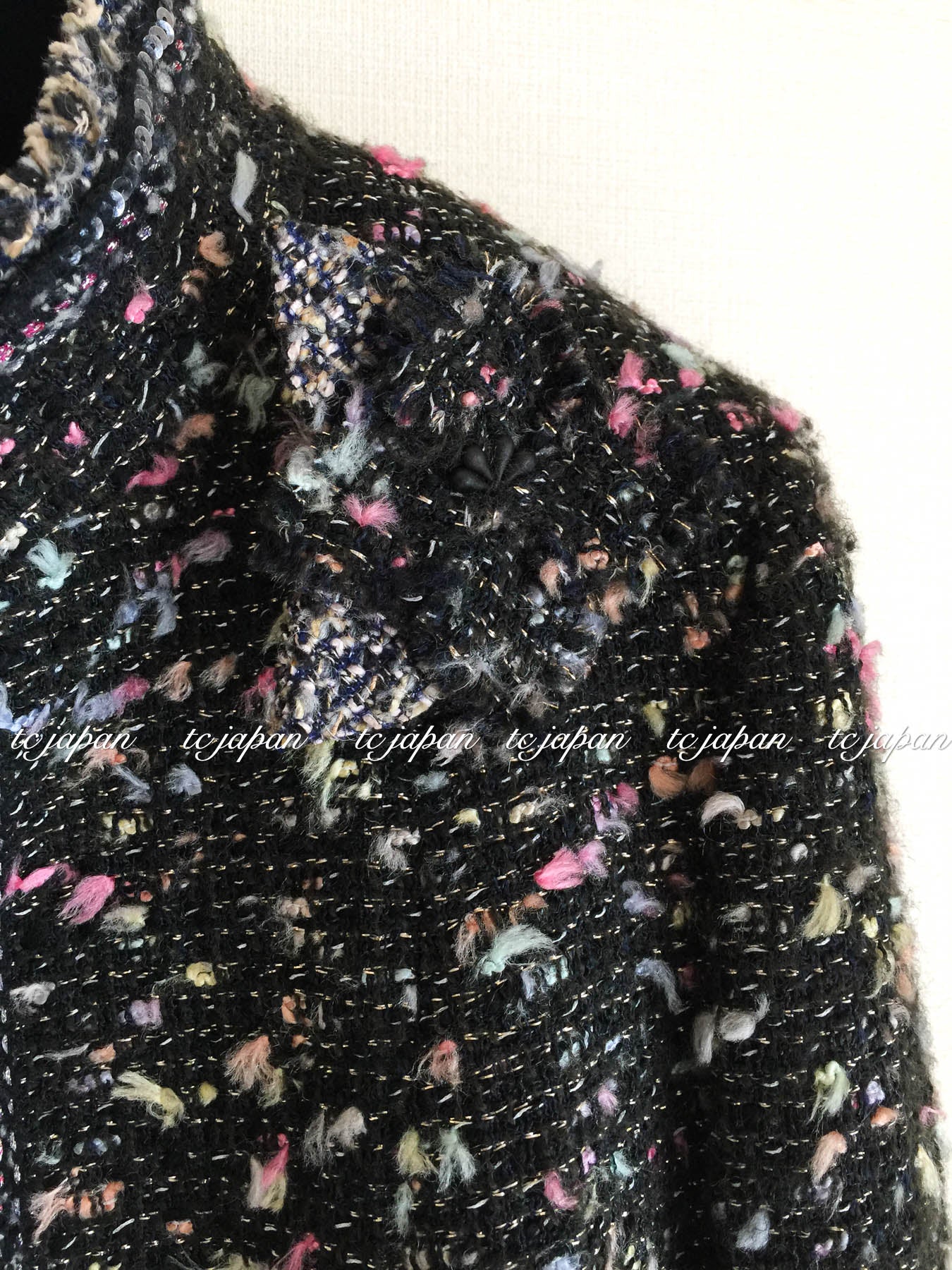 CHANEL 04A Multicolor Tweed Jacket Skirt Suit 38 シャネル マルチカラー ツイード ジャケット スカート スーツ 即発