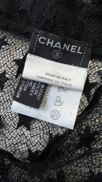CHANEL 04PF Black Short Sleeve Star Blouse Tops 36 シャネル ブラック 星柄 半袖ブラウス トップス 即発