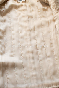 CHANEL Haute Couture Beige Creme Tweed Jacket 38 シャネル オートクチュール・ベージュ・クリーム・ツイード・ジャケット②即発