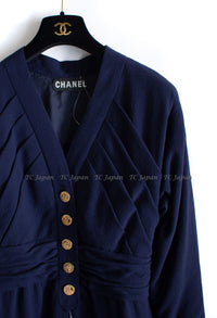CHANEL Haute Couture Navy Dress 38 シャネル オートクチュール・ネイビー・ワンピース 即発 ③