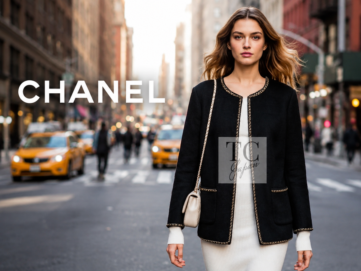 シャネル CHANEL ツイードジャケットの裾チェーンは何のため？チェーンなしもある理由