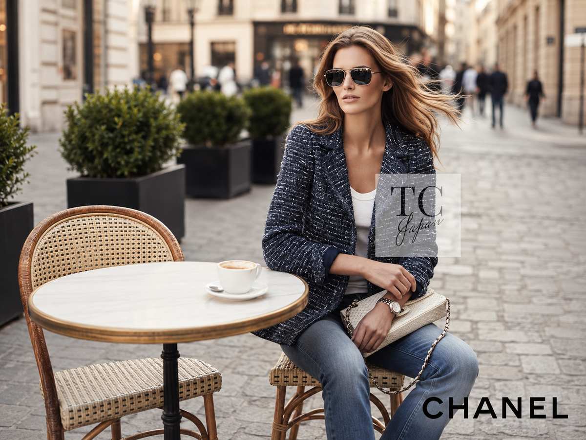シャネル 10S｜CHANELの農場ランウェイとジゼルのベージュジャケット【2010春夏】