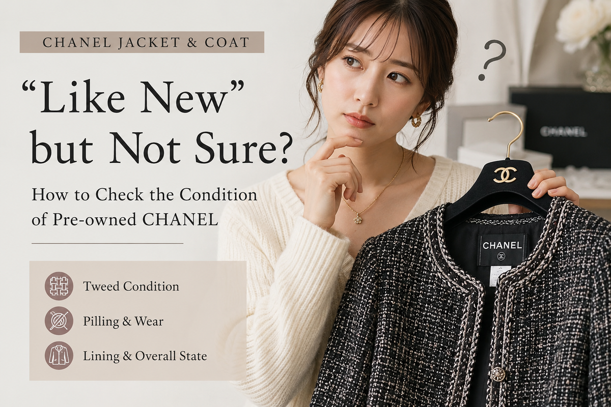中古 シャネル ジャケット の「新品同様」は本当？ジャケット・コートの状態表記の見分け方