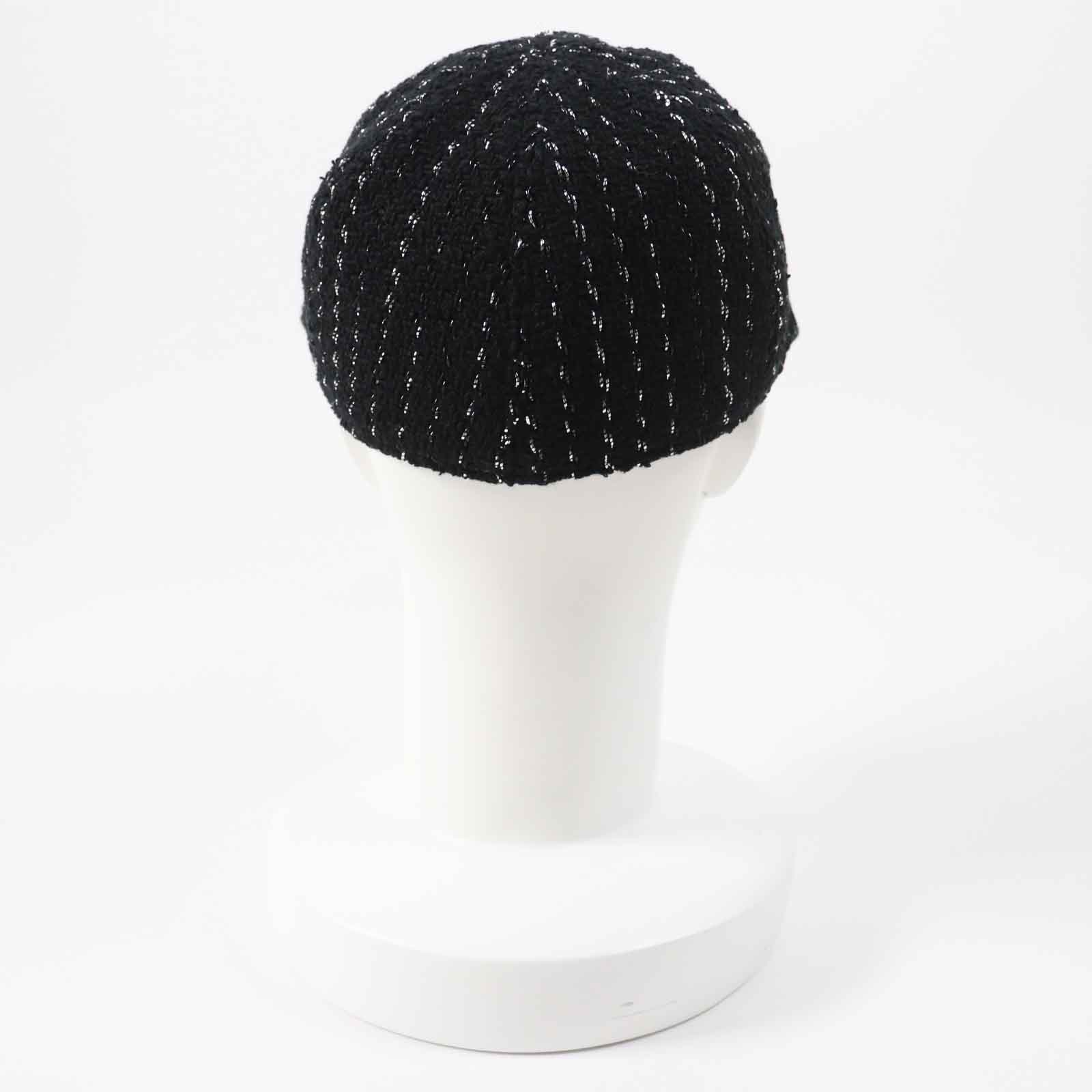 CHANEL black tweed CC logo women's accessory / シャネル レディース ブラック ツイード CCロゴ アクセサリー