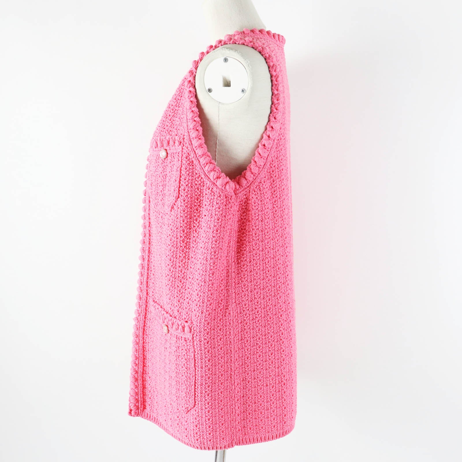 CHANEL pink CC logo women's cardigan / シャネル レディース ピンク CCロゴ カーディガン