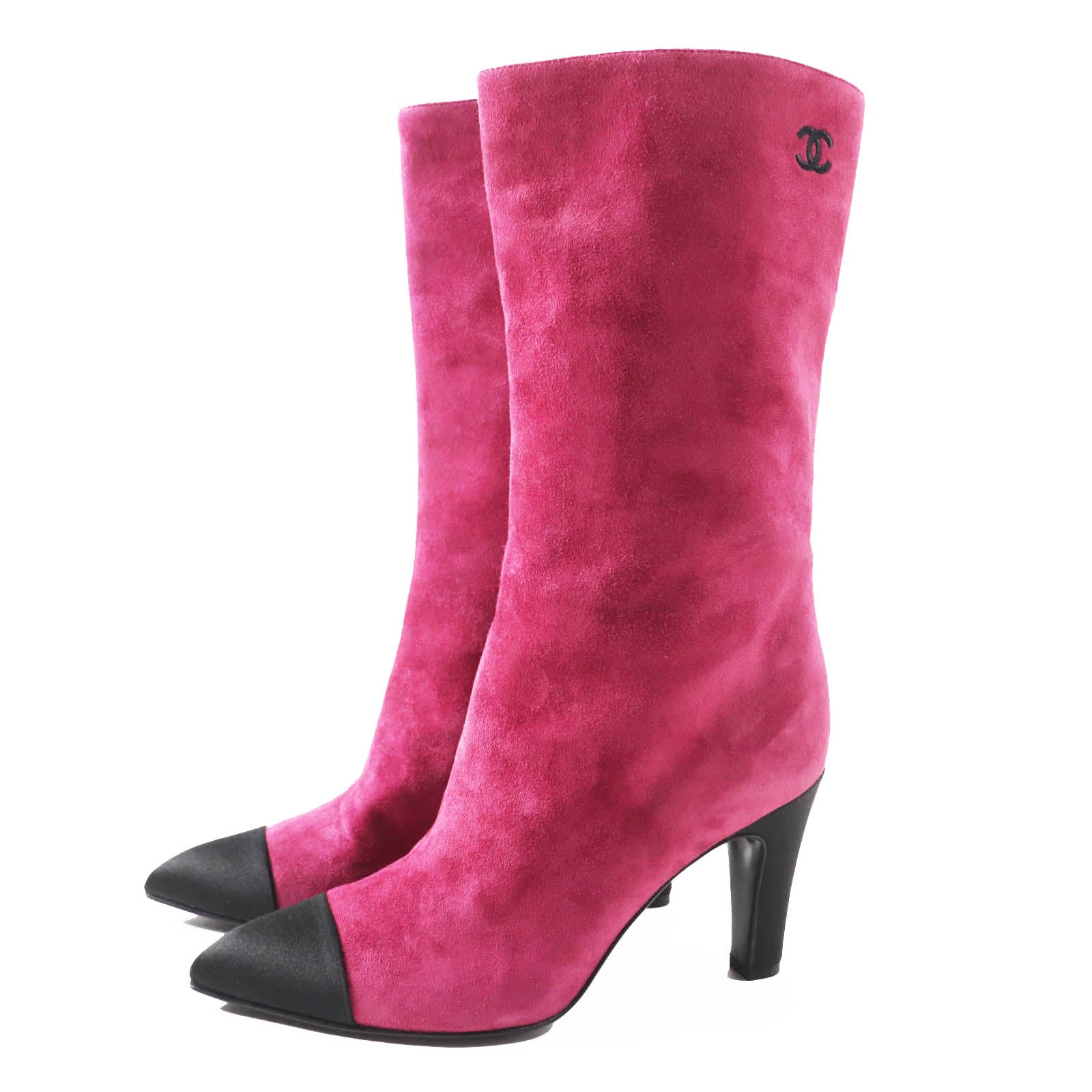 CHANEL boots Women COCO Mark embroidered シャネル ブーツ