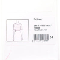 CHANEL Knit COCO Mark Button Border Pattern Crew Neck Cropped シャネル ニット ココマークボタン ボーダー柄 クルーネック クロップド丈