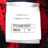 CHANEL Knit COCO Mark Button Border Pattern Crew Neck Cropped シャネル ニット ココマークボタン ボーダー柄 クルーネック クロップド丈