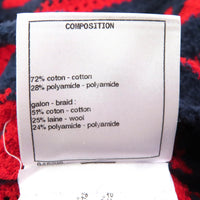 CHANEL Knit COCO Mark Button Border Pattern Crew Neck Cropped シャネル ニット ココマークボタン ボーダー柄 クルーネック クロップド丈