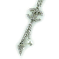 CHANEL silver CC logo pearl crystal women's accessory / シャネル レディース シルバー CCロゴ パール クリスタル アクセサリー