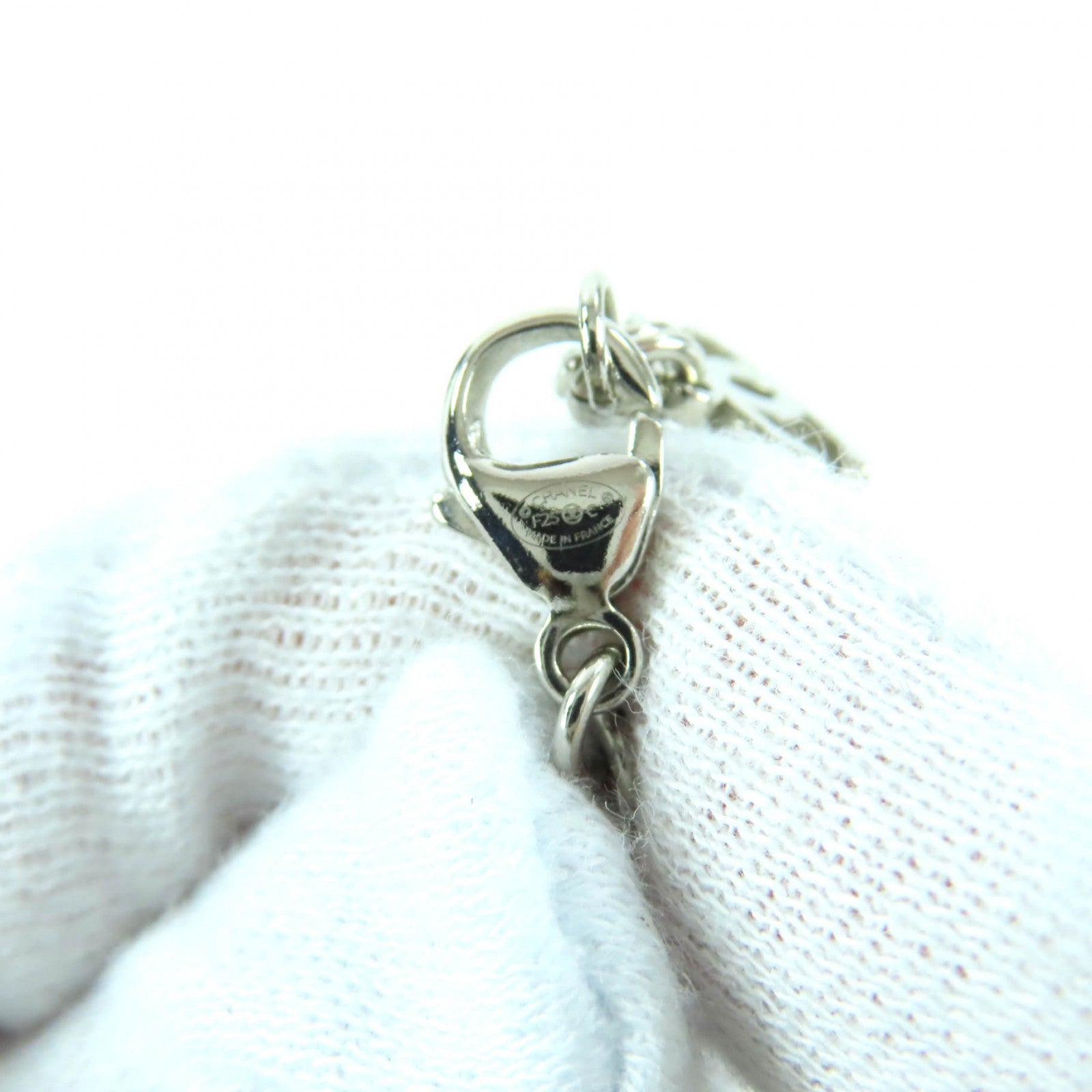 CHANEL silver CC logo pearl crystal women's accessory / シャネル レディース シルバー CCロゴ パール クリスタル アクセサリー