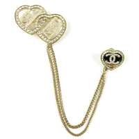 CHANEL gold CC logo chain crystal women's accessory / シャネル レディース ゴールド CCロゴ チェーン クリスタル アクセサリー