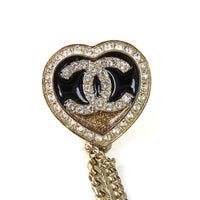 CHANEL gold CC logo chain crystal women's accessory / シャネル レディース ゴールド CCロゴ チェーン クリスタル アクセサリー