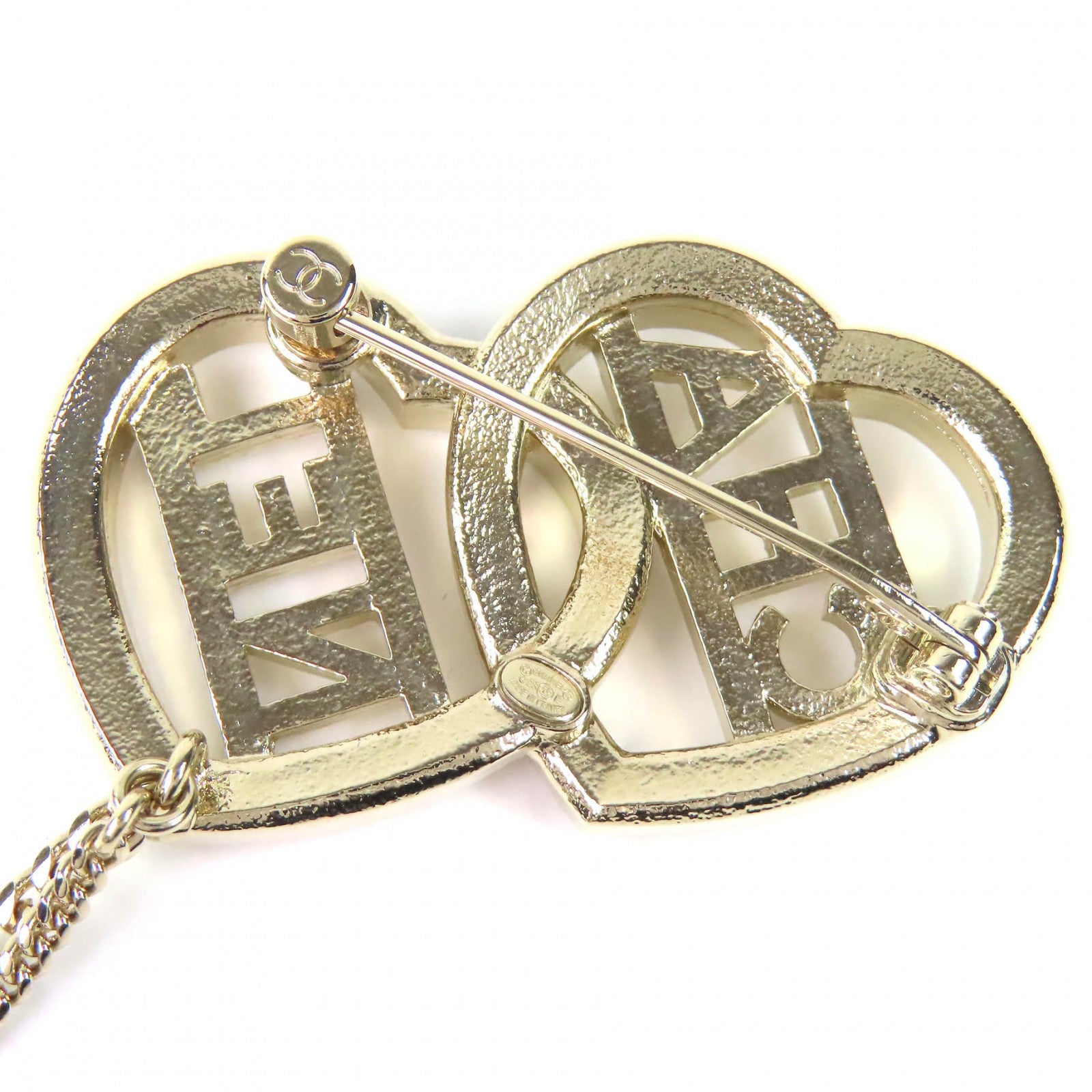 CHANEL gold CC logo chain crystal women's accessory / シャネル レディース ゴールド CCロゴ チェーン クリスタル アクセサリー